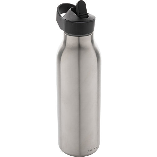 Avira Ara RCS Re-Steel Fliptop Wasserflasche 500ml , silber, Rostfreier Stahl - recycelt, 24,00cm (Höhe), Bild 1