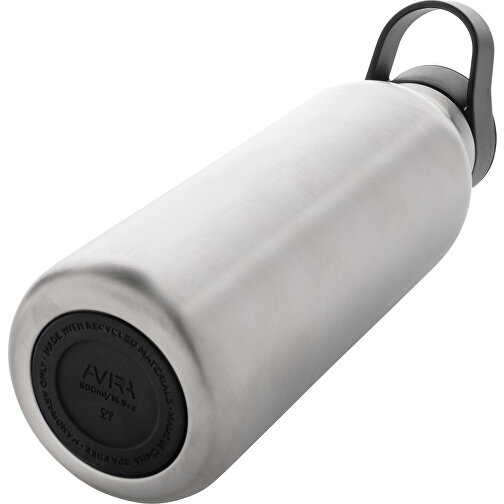 Avira Ara RCS Re-Steel Fliptop Wasserflasche 500ml , silber, Rostfreier Stahl - recycelt, 24,00cm (Höhe), Bild 7