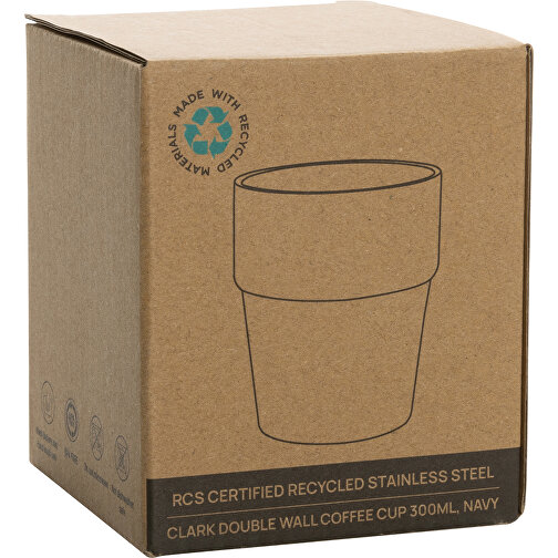 Clark Doppelwandige RCS Kaffeetasse 300ml , schwarz, Rostfreier Stahl - recycelt, 9,70cm (Höhe), Bild 9