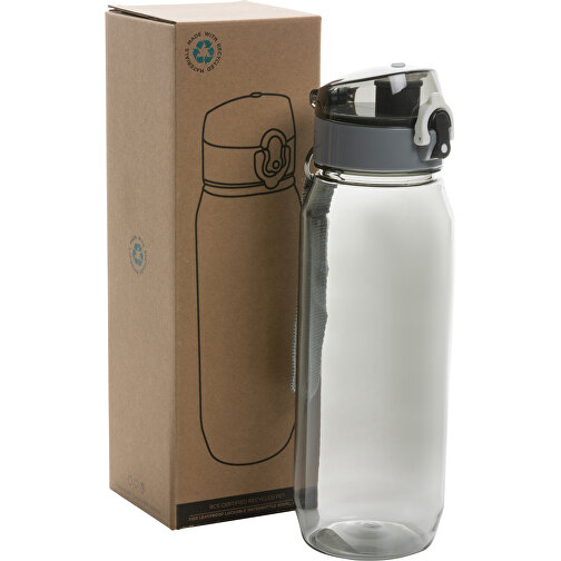 Yide Verschließbare Wasserflasche Aus RCS Rec. PET, 800ml , schwarz, PET - recycelt, 25,00cm (Höhe), Bild 10