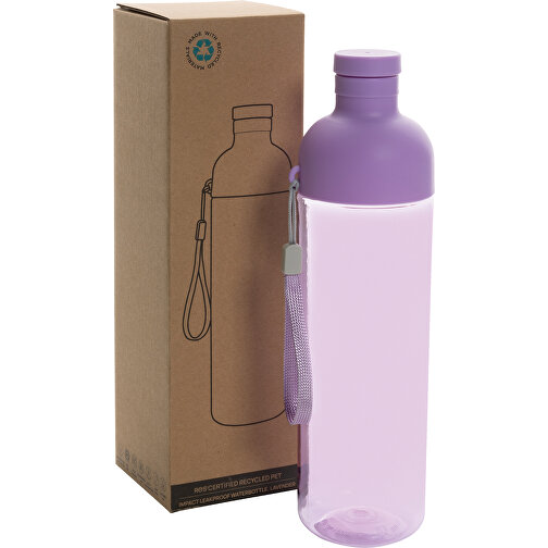 Impact Auslaufsichere Wasserflasche Aus RCS Recyc. PET 600ml , lila, PET - recycelt, 24,30cm (Höhe), Bild 9