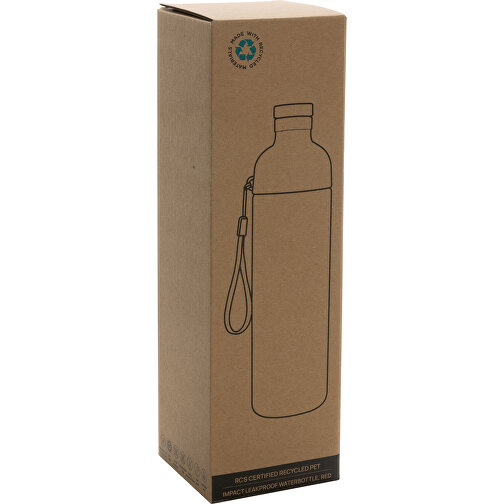 Impact Auslaufsichere Wasserflasche Aus RCS Recyc. PET 600ml , rot, PET - recycelt, 24,30cm (Höhe), Bild 10