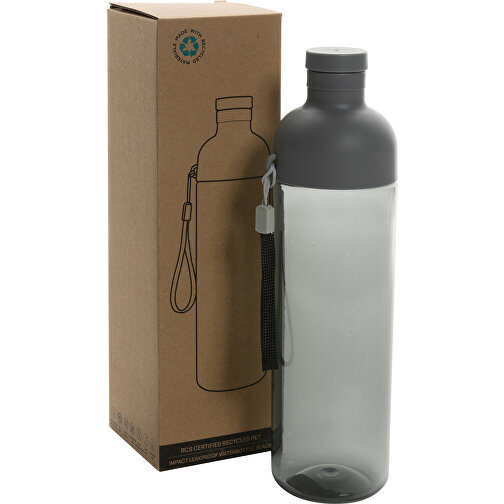 Impact Auslaufsichere Wasserflasche Aus RCS Recyc. PET 600ml , schwarz, PET - recycelt, 24,30cm (Höhe), Bild 8