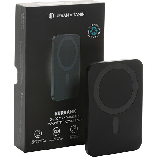 Urban Vitamin Burbank 3000mAh power bank de plástico RCS/aluminio, Imagen 17