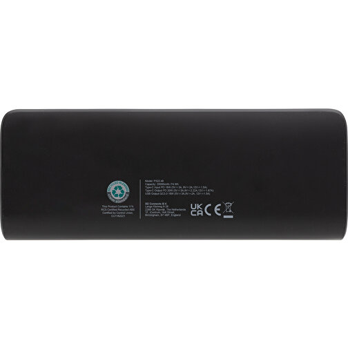 FlashCharge 20.000mAh Fast-Charge Powerbank Aus RCS RPlastik , schwarz, ABS - recycelt, 15,20cm x 2,60cm (Länge x Höhe), Bild 3