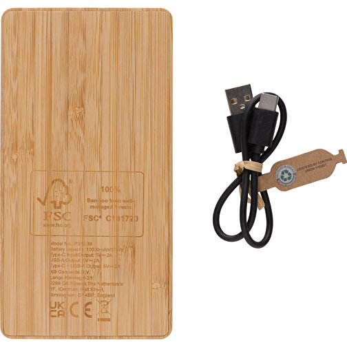 Sunwick 10.000mah Bamboo Solar Powerbank, Immagine 5