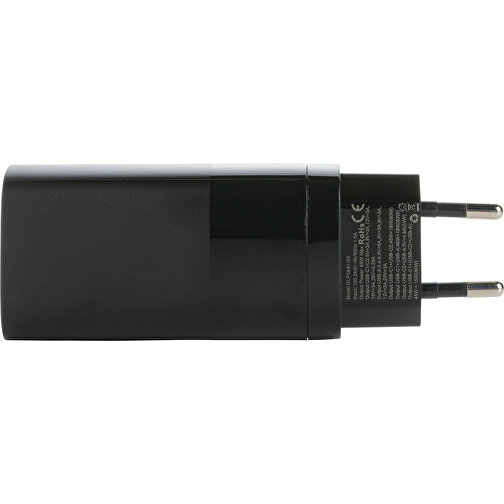 Philips 65W Ultra-Schnell-PD 3-Port-USB-Wandladegerät , schwarz, ABS, 2,50cm x 4,30cm (Länge x Höhe), Bild 2