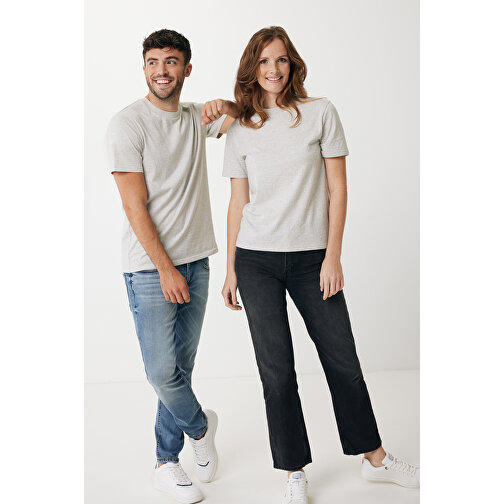 Iqoniq Sierra Lightweight T-Shirt Aus Recycelter Baumwolle , ungefärbte helles Grau, 30% recycelte und 70% biologische Baumwolle, XS, 65,00cm x 1,00cm (Länge x Höhe), Bild 4