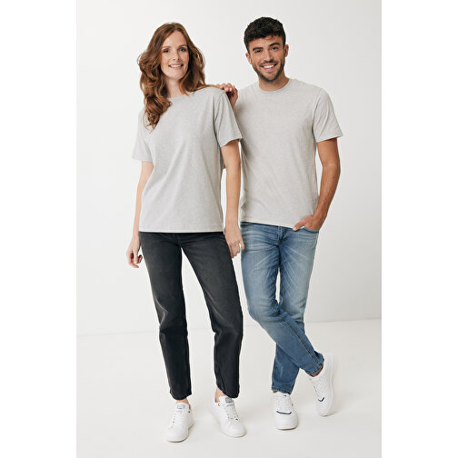 Iqoniq Sierra Lightweight T-Shirt Aus Recycelter Baumwolle , ungefärbte helles Grau, 30% recycelte und 70% biologische Baumwolle, L, 75,00cm x 1,00cm (Länge x Höhe), Bild 3