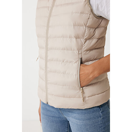 Iqoniq Meru Damen Bodywarmer Aus Recyceltem Polyester , beige, 100% recyceltes Polyester, XL, 66,00cm x 0,50cm (Länge x Höhe), Bild 8