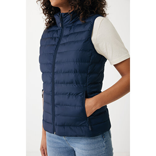 Iqoniq Meru Damen Bodywarmer Aus Recyceltem Polyester , navy blau, 100% recyceltes Polyester, XL, 66,00cm x 0,50cm (Länge x Höhe), Bild 8