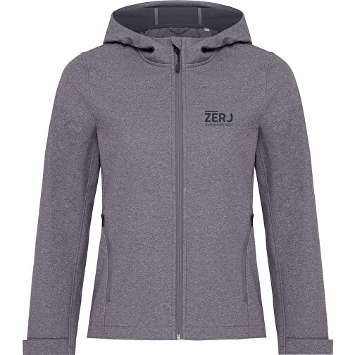 Iqoniq Makalu Damen Softshelljacke Aus Recyceltem Polyester , vulcano heather grey, 91% recyceltes Polyester, 7% recyceltes TPU, 2% Elastan, S, 64,00cm x 2,50cm (Länge x Höhe), Bild 12