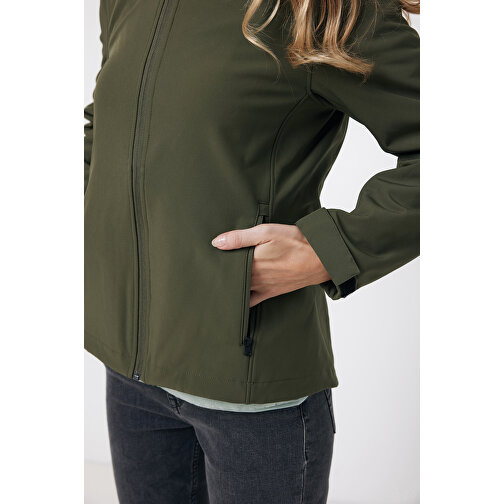 Iqoniq Makalu Damen Softshelljacke Aus Recyceltem Polyester , khaki, 91% recyceltes Polyester, 7% recyceltes TPU, 2% Elastan, XL, 70,00cm x 3,00cm (Länge x Höhe), Bild 9