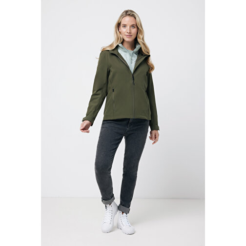 Iqoniq Makalu Damen Softshelljacke Aus Recyceltem Polyester , khaki, 91% recyceltes Polyester, 7% recyceltes TPU, 2% Elastan, S, 64,00cm x 2,50cm (Länge x Höhe), Bild 6