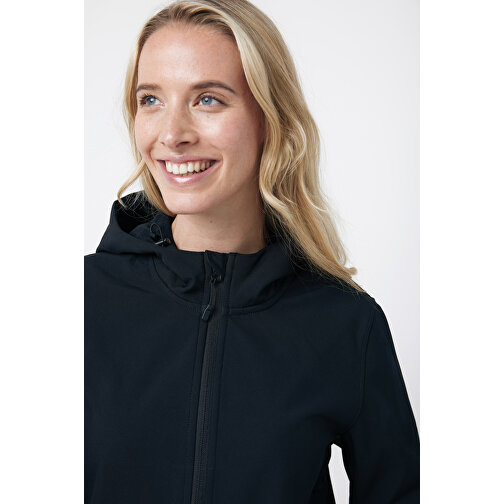 Iqoniq Makalu Damen Softshelljacke Aus Recyceltem Polyester , schwarz, 91% recyceltes Polyester, 7% recyceltes TPU, 2% Elastan, XL, 70,00cm x 3,00cm (Länge x Höhe), Bild 8