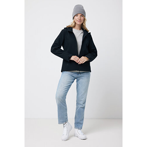 Iqoniq Makalu Damen Softshelljacke Aus Recyceltem Polyester , schwarz, 91% recyceltes Polyester, 7% recyceltes TPU, 2% Elastan, L, 68,00cm x 3,00cm (Länge x Höhe), Bild 5