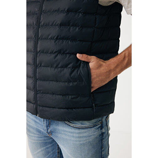 Iqoniq Meru Herren Bodywarmer Aus Recyceltem Polyester , schwarz, 100% recyceltes Polyester, XXXL, 77,00cm x 0,50cm (Länge x Höhe), Bild 8