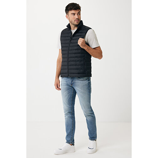 Iqoniq Meru Herren Bodywarmer Aus Recyceltem Polyester , schwarz, 100% recyceltes Polyester, S, 67,00cm x 0,50cm (Länge x Höhe), Bild 3