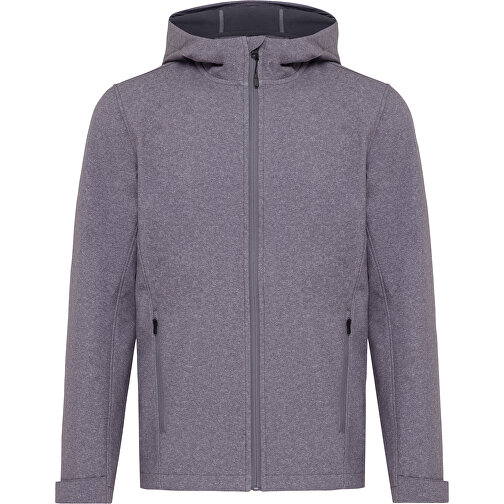 Iqoniq Makalu Herren Softshelljacke Aus Recyceltem Polyester , vulcano heather grey, 91% recyceltes Polyester, 7% recyceltes TPU, 2% Elastan, M, 71,00cm x 2,50cm (Länge x Höhe), Bild 1