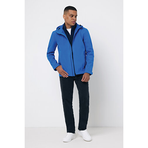 Iqoniq Makalu Herren Softshelljacke Aus Recyceltem Polyester , Königsblau, 91% recyceltes Polyester, 7% recyceltes TPU, 2% Elastan, XXXL, 79,00cm x 3,00cm (Länge x Höhe), Bild 5