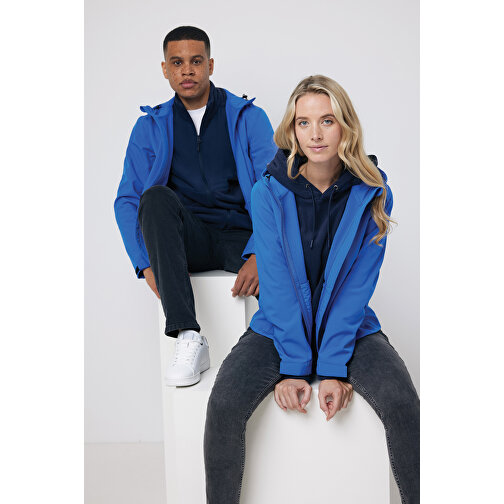 Iqoniq Makalu Herren Softshelljacke Aus Recyceltem Polyester , Königsblau, 91% recyceltes Polyester, 7% recyceltes TPU, 2% Elastan, XXL, 77,00cm x 3,00cm (Länge x Höhe), Bild 3