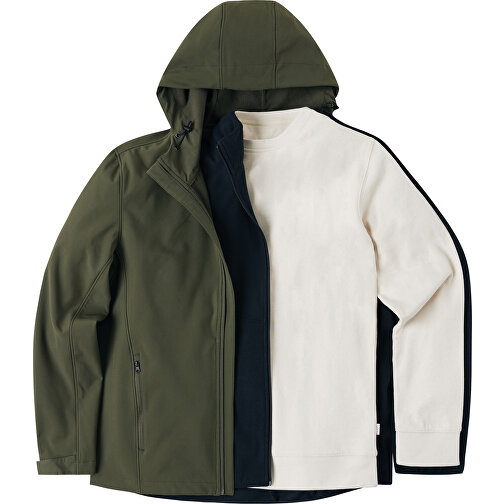 Iqoniq Makalu Herren Softshelljacke Aus Recyceltem Polyester , khaki, 91% recyceltes Polyester, 7% recyceltes TPU, 2% Elastan, XXL, 77,00cm x 3,00cm (Länge x Höhe), Bild 9