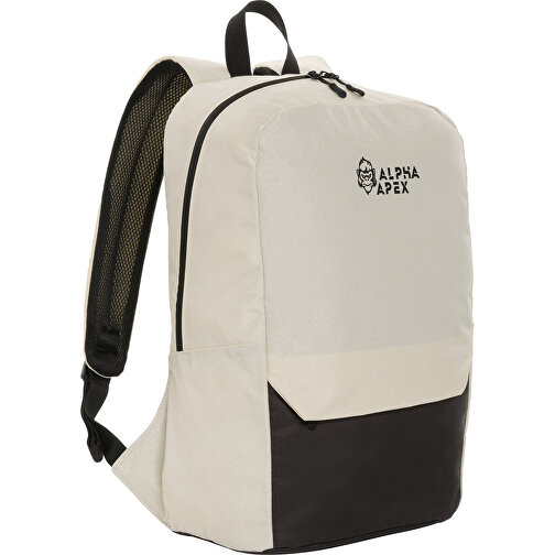 Kazu AWARE™ 15,6' RPET Laptop-Rucksack , off white, PET - recycelt, 28,00cm x 46,80cm (Länge x Höhe), Bild 6