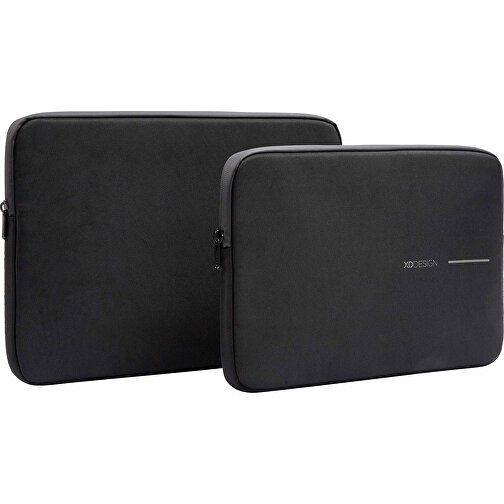 XD Design 16' Laptop Sleeve, Schwarz , schwarz, PET - recycelt, 38,50cm x 27,00cm x 2,50cm (Länge x Höhe x Breite), Bild 14