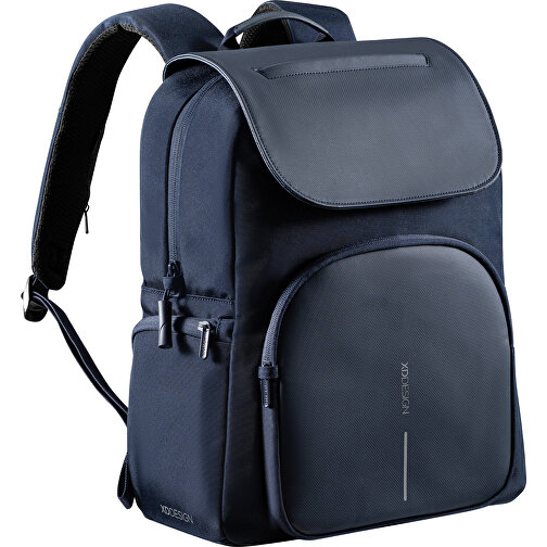 Soft Daypack , navy blau, PET - recycelt, 32,00cm x 41,50cm (Länge x Höhe), Bild 1