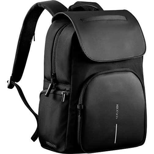 Soft Daypack , schwarz, PET - recycelt, 32,00cm x 41,50cm (Länge x Höhe), Bild 1