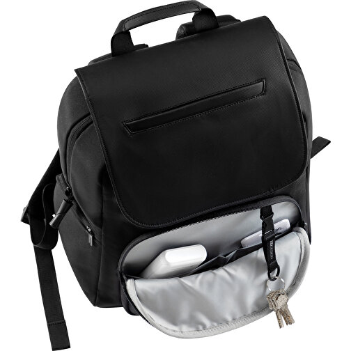 Soft Daypack , schwarz, PET - recycelt, 32,00cm x 41,50cm (Länge x Höhe), Bild 15