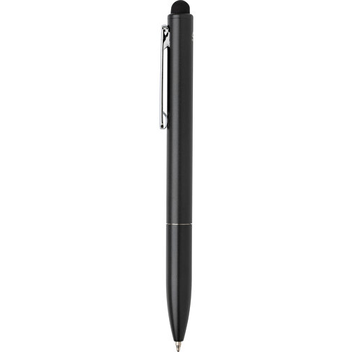 Kymi Stift Mit Stylus Aus RCS Recyceltem Aluminum , schwarz, Recycelte Aluminiumlegierung, 12,90cm (Höhe), Bild 4