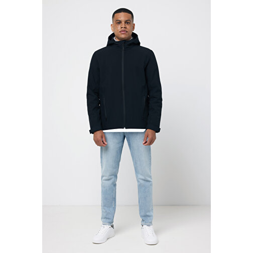 Iqoniq Makalu Herren Softshelljacke Aus Recyceltem Polyester , schwarz, 91% recyceltes Polyester, 7% recyceltes TPU, 2% Elastan, S, 69,00cm x 2,50cm (Länge x Höhe), Bild 5