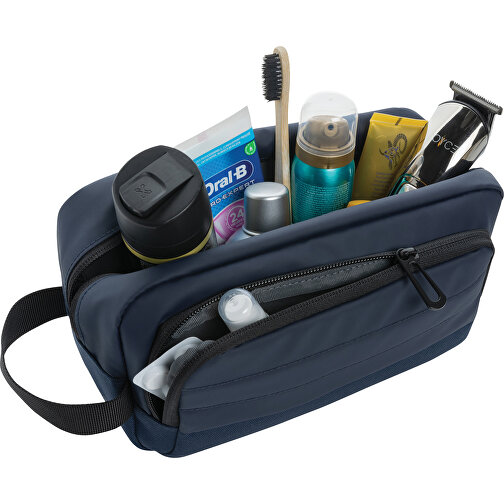 Armond AWARE™ RPET Kosmetiktasche , navy blau, PET - recycelt, 24,00cm x 13,50cm (Länge x Höhe), Bild 6