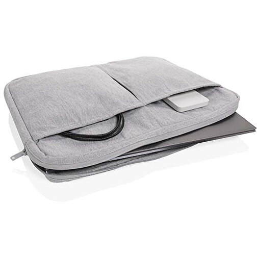 Laluka AWARE™ 15,6' Laptoptasche Aus Recycelter Baumwolle , grau, Baumwolle - recycelt, 38,00cm x 4,50cm (Länge x Höhe), Bild 2