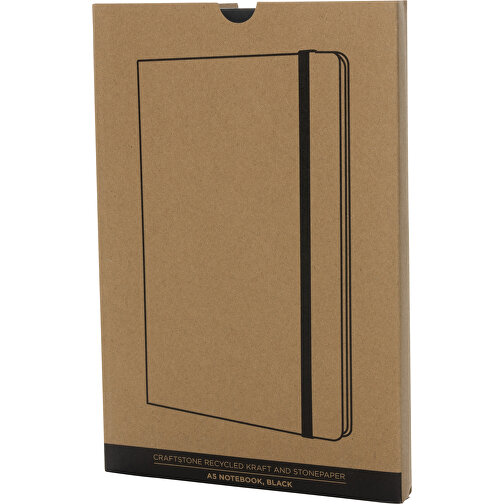 Cuaderno Craftstone A5 de papel reciclado. Papel kraft y piedra, Imagen 8