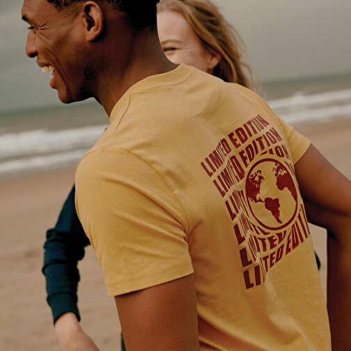 Iqoniq Bryce T-Shirt Aus Recycelter Baumwolle , ochre yellow, 50% recycelte und 50% biologische Baumwolle, M, 72,00cm x 0,50cm (Länge x Höhe), Bild 5