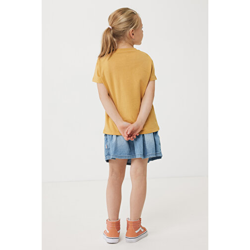 Iqoniq Koli Kids T-Shirt Aus Recycelter Baumwolle , ochre yellow, 30% recycelte und 70% biologische Baumwolle, 13-14, 65,00cm x 0,50cm (Länge x Höhe), Bild 5