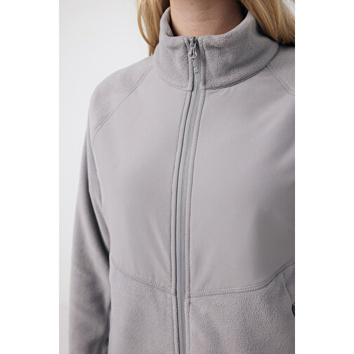 Iqoniq Talung Mikrofleece Jacke Aus Recyceltem Polyester , storm grey, 100% recyceltes Polyester, XXS, 60,50cm x 3,50cm (Länge x Höhe), Bild 15