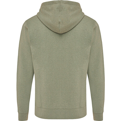 Iqoniq Abisko Zip-Kapuzenpullover Aus Recycelter Baumwolle , heather green, 50% recycelte und 50% biologische Baumwolle, XXXL, 80,00cm x 1,00cm (Länge x Höhe), Bild 2