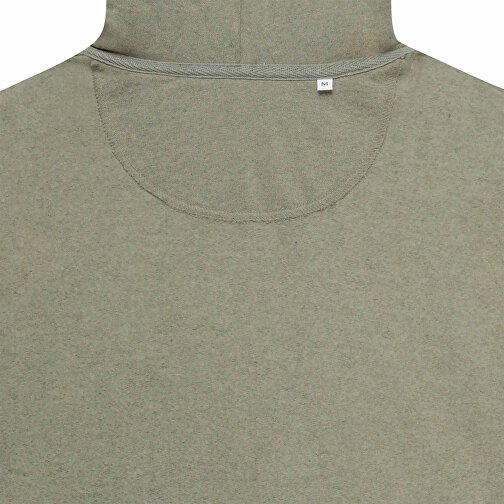 Iqoniq Abisko Zip-Kapuzenpullover Aus Recycelter Baumwolle , heather green, 50% recycelte und 50% biologische Baumwolle, XXXL, 80,00cm x 1,00cm (Länge x Höhe), Bild 3