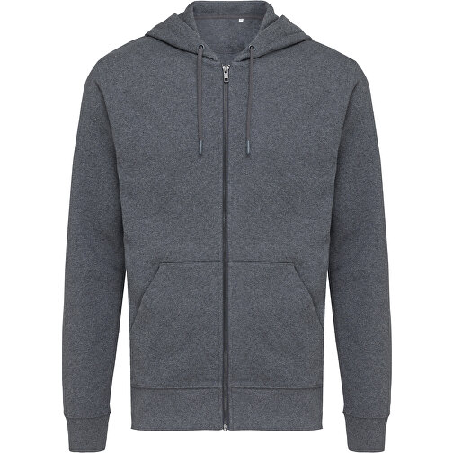 Iqoniq Abisko Zip-Kapuzenpullover Aus Recycelter Baumwolle , ungefärbtes Anthrazit, 50% recycelte und 50% biologische Baumwolle, M, 72,00cm x 1,00cm (Länge x Höhe), Bild 1