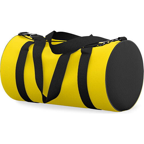 Sporttasche Modernfit , zitronengelb / schwarz, Sublimation Poliester 300g, 27,00cm x 27,00cm x 50,00cm (Länge x Höhe x Breite), Bild 2