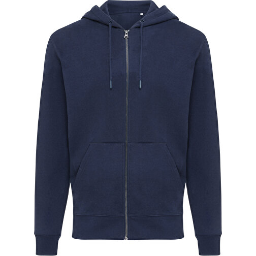 Iqoniq Abisko Zip-Kapuzenpullover Aus Recycelter Baumwolle , navy blau, 50% recycelte und 50% biologische Baumwolle, 4XL, 82,00cm x 1,00cm (Länge x Höhe), Bild 1