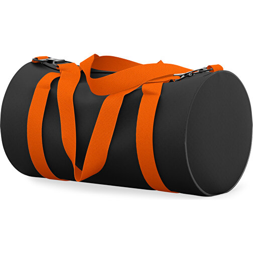 Sporttasche Modernfit , schwarz / orange, Sublimation Poliester 300g, 27,00cm x 27,00cm x 50,00cm (Länge x Höhe x Breite), Bild 2