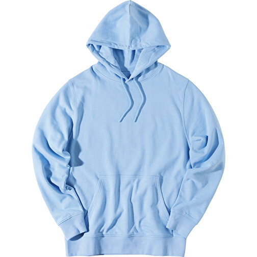 Iqoniq Rila Lightweight Hoodie Aus Recycelter Baumwolle , sky blue, 30% recycelte und 70% biologische Baumwolle, S, 68,00cm x 1,00cm (Länge x Höhe), Bild 3