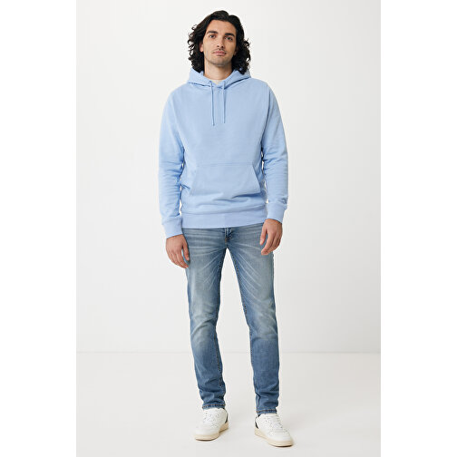 Iqoniq Rila Lightweight Hoodie Aus Recycelter Baumwolle , sky blue, 30% recycelte und 70% biologische Baumwolle, L, 74,00cm x 1,00cm (Länge x Höhe), Bild 4