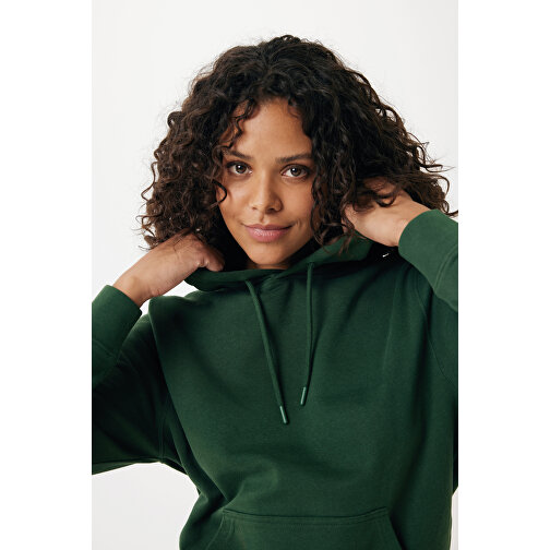 Iqoniq Rila Lightweight Hoodie Aus Recycelter Baumwolle , forest green, 30% recycelte und 70% biologische Baumwolle, XS, 64,00cm x 1,00cm (Länge x Höhe), Bild 11