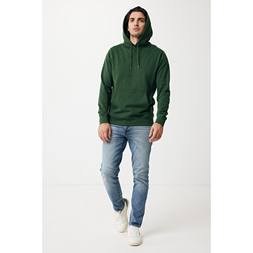 Iqoniq Rila Lightweight Hoodie Aus Recycelter Baumwolle , forest green, 30% recycelte und 70% biologische Baumwolle, XS, 64,00cm x 1,00cm (Länge x Höhe), Bild 5