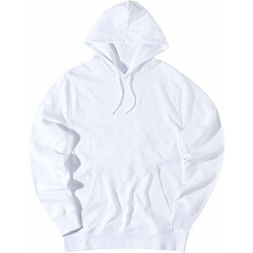 Iqoniq Rila Lightweight Hoodie Aus Recycelter Baumwolle , weiss, 30% recycelte und 70% biologische Baumwolle, XS, 64,00cm x 1,00cm (Länge x Höhe), Bild 3